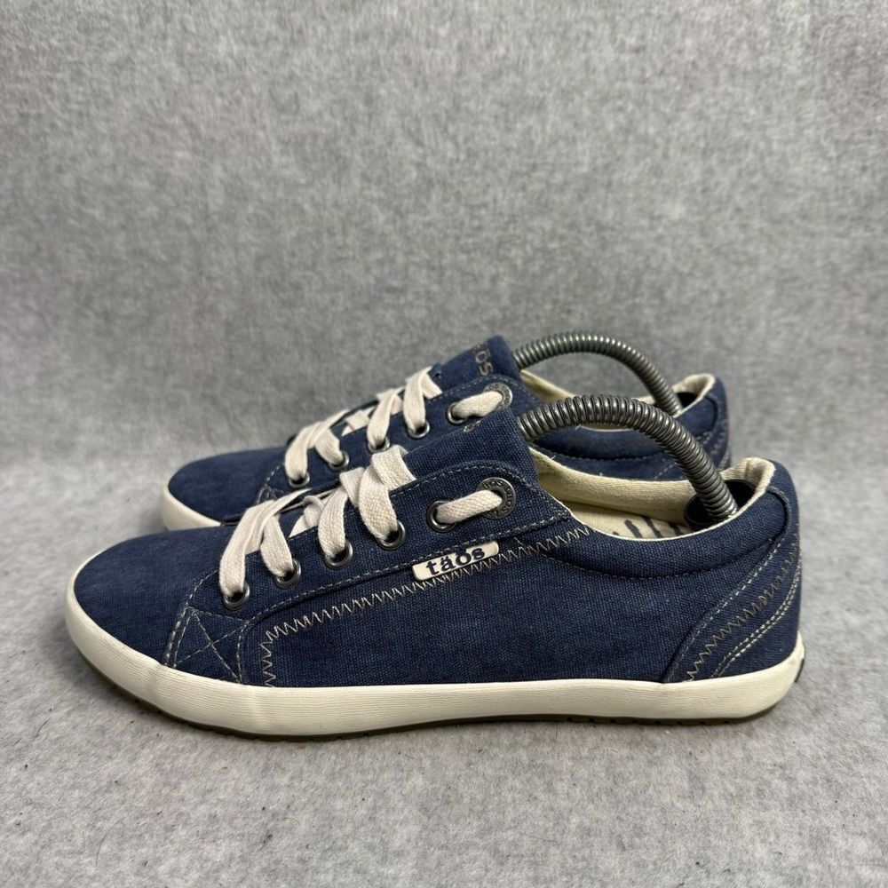 Taos Star Women Shoes Size 6 Denim Blue Low Top Casual Canvas Everyday Sneakers